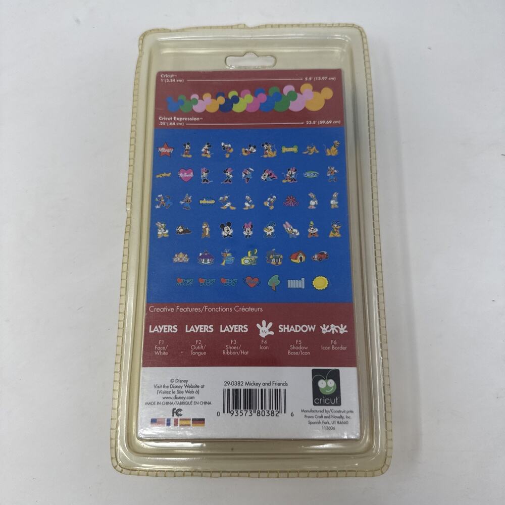 DISNEY MICKEY & FRIENDS Cricut Cartridge NEW FACTORY SEALED Retired - Picture 2 of 3